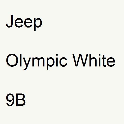 Jeep, Olympic White, 9B.